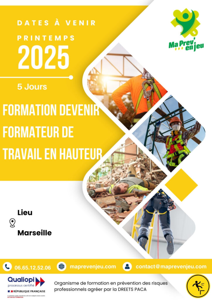 Formation devenir formateur de travail en hauteur